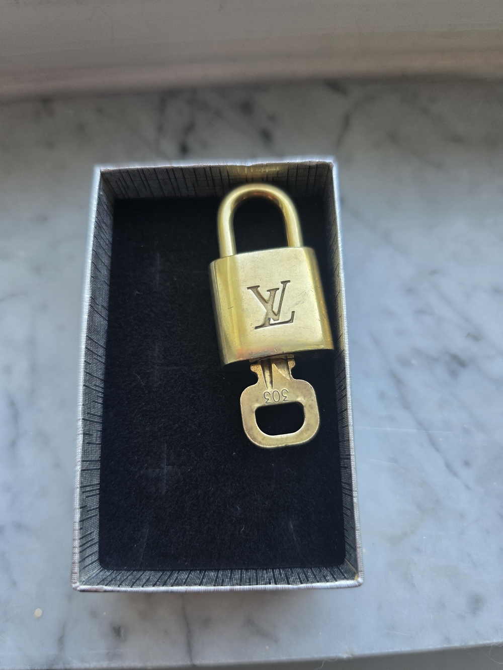 Louis Vuitton Gold Padlock and Key Charm - Men Accessories